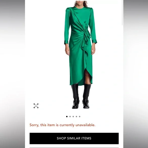 Sandro | Dresses | Sandro Elegant Green Wrap Dress | Poshmark